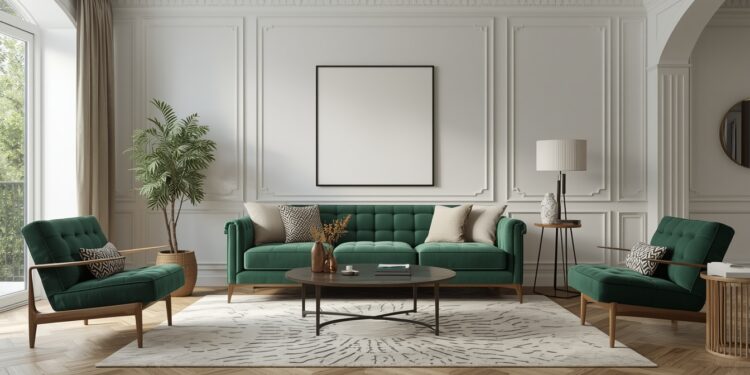 Emerald Green Sofa Living Room Ideas