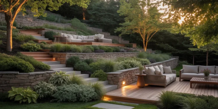 Down Sloped Backyard Ideas