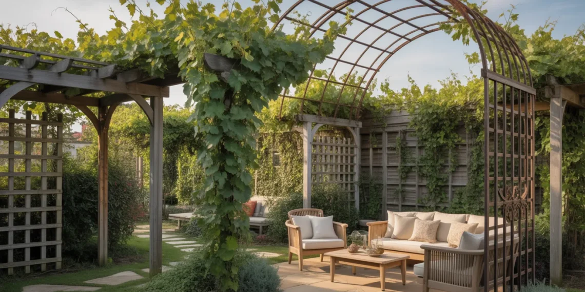 Easy Backyard Grape Vine Trellis Designs